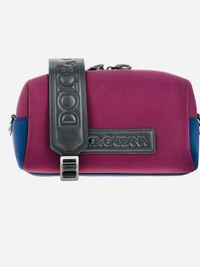 Dolce & Gabbana Burgundy and Blue Crossbody Bag